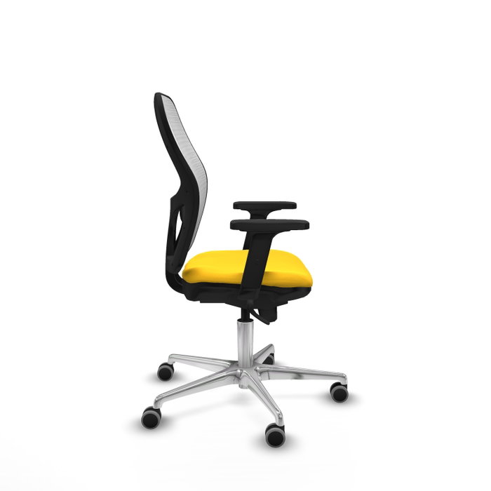 PIQUERAS Y CRESPO Silla de oficina Jorquera con mecanismo Sincro, Amarillo y Blanco