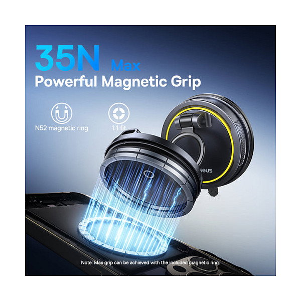 Baseus PrimeTrip VC2 Flex Pro Soporte Magnético para Coche con Carga Inalámbrica Negro Baseus PrimeTrip VC2 Flex Pro Soporte Magnético para Coche con Carga Inalámbrica Negro