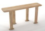 DKD Home Decor Consola Nac nat Natural Mango Madera 40 x 80 x 160 cm