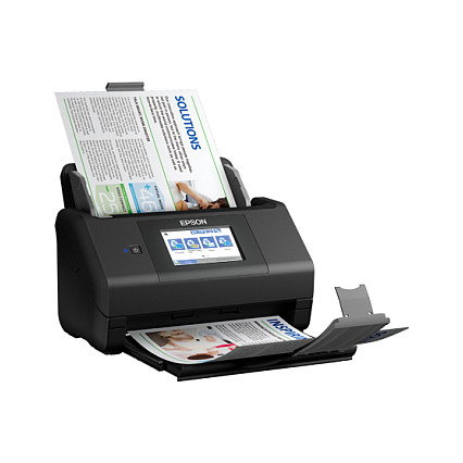 Epson WorkForce ES-580W Escáner de documentos A4 inalámbrico, 35 ppm, ADF de 100 hojas, USB 3.2, WiFi, escaneo dúplex a color, ReadyScan LED, CIS, 600 x 600 DPI
