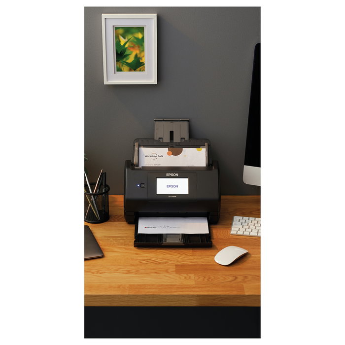 Epson WorkForce ES-580W Escáner de documentos A4 inalámbrico, 35 ppm, ADF de 100 hojas, USB 3.2, WiFi, escaneo dúplex a color, ReadyScan LED, CIS, 600 x 600 DPI