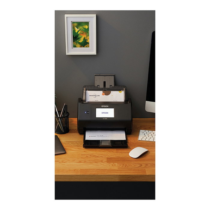 Epson WorkForce ES-580W Escáner de documentos A4 inalámbrico, 35 ppm, ADF de 100 hojas, USB 3.2, WiFi, escaneo dúplex a color, ReadyScan LED, CIS, 600 x 600 DPI