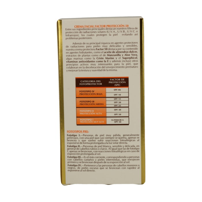 Fleurymer Crema Solar Facial SPF 50 80ml