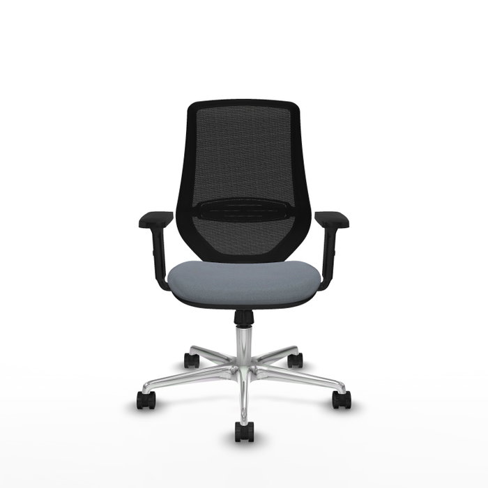 PIQUERAS Y CRESPO Silla de oficina Mardos con mecanismo Sincro, Gris y Negro