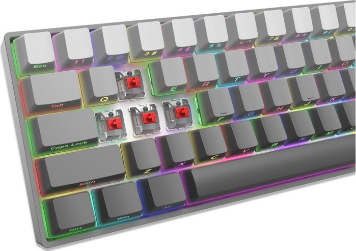 White Shark Nunchaku Teclado Gaming con Red Switch Gradient y RGB