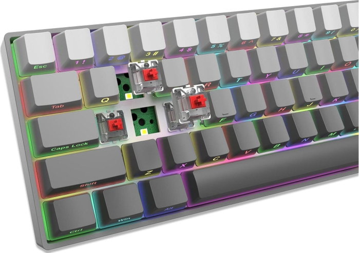 White Shark Nunchaku Teclado Gaming con Red Switch Gradient y RGB
