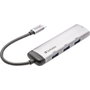 Verbatim USB-C Multiport Hub de 4 puertos USB 3.2 Gen 1, Silver / Black
