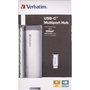 Verbatim USB-C Multiport Hub de 4 puertos USB 3.2 Gen 1, Silver / Black