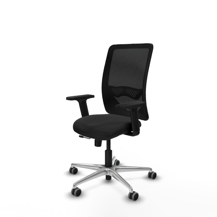 PIQUERAS Y CRESPO Silla de oficina Zulema con mecanismo Sincro/Traslack y Brazos 2D, Negro