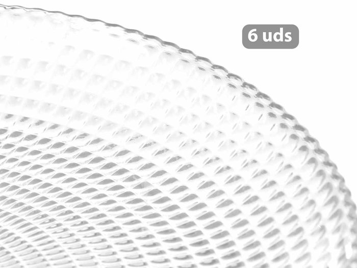 Pasabahce Set 6 Platos Postre Generation 19 cm Cristal Transparente (Set de 4)