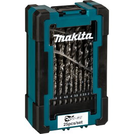 Makita D-78368 Juego de brocas para metal HSS-GS de 25 piezas