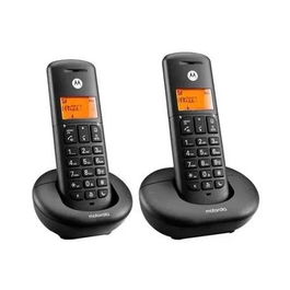 Motorola Teléfono Inalámbrico DECT DUO E202 Negro Kit Dos Unidades Digital