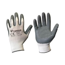 Tuman Guante de Nylon Recubierto de Nitrilo Gris T09