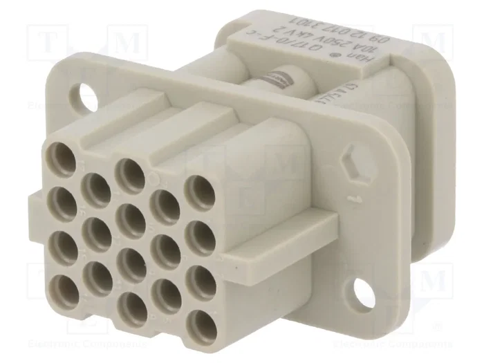 HARTING Han Q 17/0-F-c 10A plantilla de contacto hembra HARTING Han Q 17/0-F-c 10A plantilla de contacto hembra
