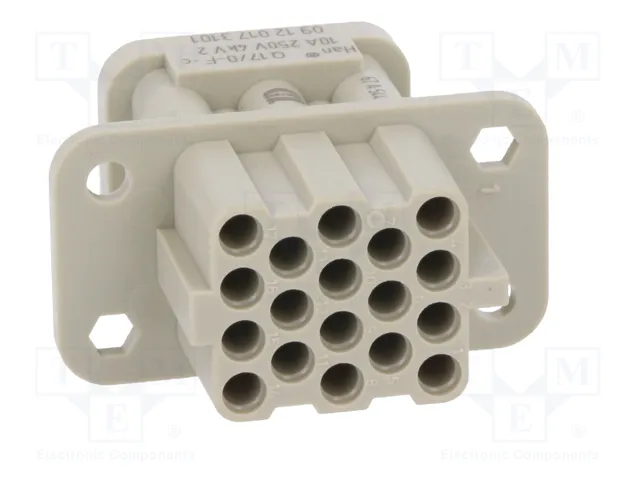 HARTING Han Q 17/0-F-c 10A plantilla de contacto hembra HARTING Han Q 17/0-F-c 10A plantilla de contacto hembra