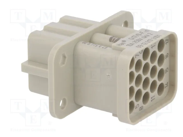 HARTING Han Q 17/0-F-c 10A plantilla de contacto hembra HARTING Han Q 17/0-F-c 10A plantilla de contacto hembra