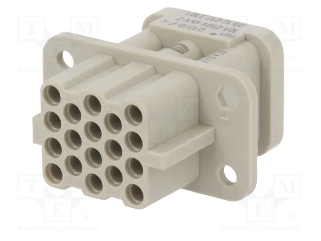 HARTING Han Q 17/0-F-c 10A plantilla de contacto hembra HARTING Han Q 17/0-F-c 10A plantilla de contacto hembra