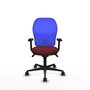 PIQUERAS Y CRESPO Silla de oficina Jorquera con mecanismo Sincro, Granate y Azul