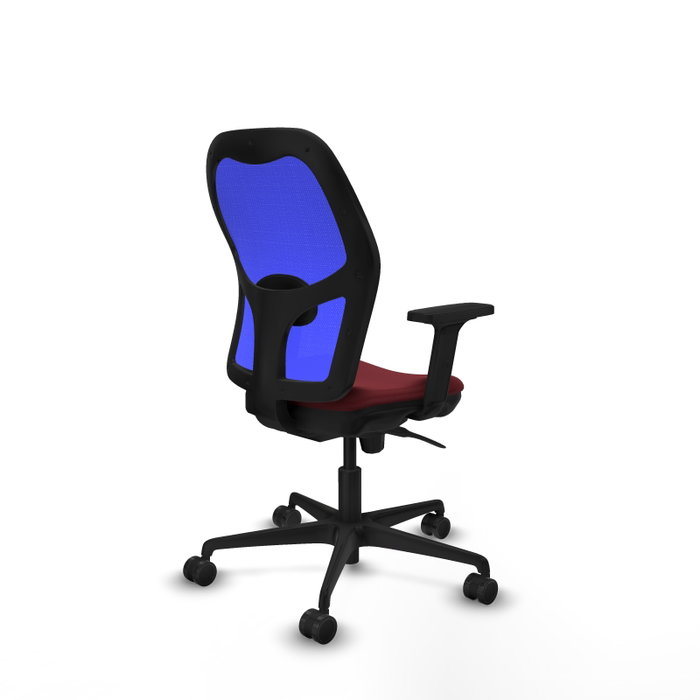 PIQUERAS Y CRESPO Silla de oficina Jorquera con mecanismo Sincro, Granate y Azul PIQUERAS Y CRESPO Silla de oficina Jorquera con mecanismo Sincro, Granate y Azul