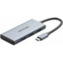 Vention Docking USB Tipo-C TOOHB Gris con HDMI 4K, 3xUSB y Lector de Tarjetas