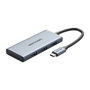 Vention Docking USB Tipo-C TOOHB Gris con HDMI 4K, 3xUSB y Lector de Tarjetas