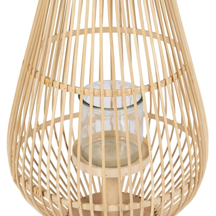 Ixia Farol Portavelas Natural Bambú 30 x 30 x 55 cm Ixia Farol Portavelas Natural Bambú 30 x 30 x 55 cm