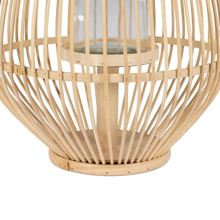 Ixia Farol Portavelas Natural Bambú 30 x 30 x 55 cm Ixia Farol Portavelas Natural Bambú 30 x 30 x 55 cm