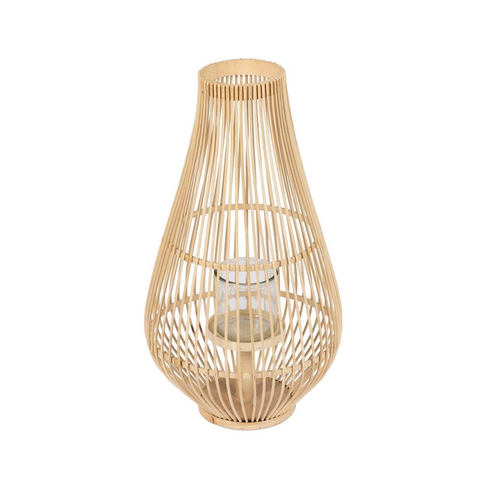 Ixia Farol Portavelas Natural Bambú 30 x 30 x 55 cm Ixia Farol Portavelas Natural Bambú 30 x 30 x 55 cm