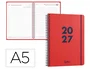 Liderpapel Agenda de oficina 2027 día por página A5 rojo