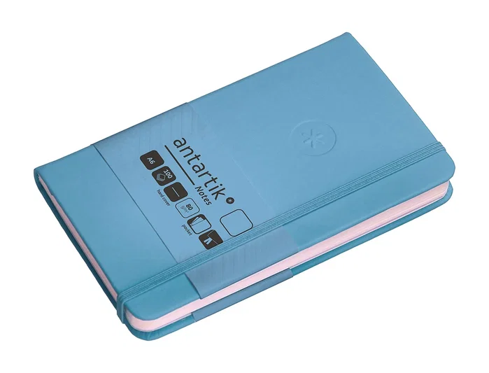 Antartik Cuaderno A6 Tapa Dura Hojas Lisas Azul Claro 100 Hojas 80gr FSC