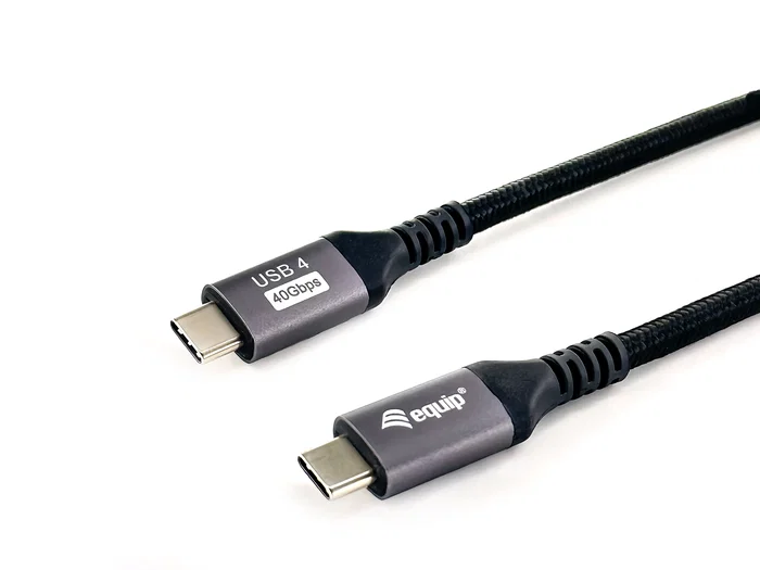 Equip Cable USB4 Gen 3 128383 USB-C a USB-C 2 m 40Gbps 240W PD 3.1 E-mark Compatible 8K@60Hz Thunderbolt 4 Negro