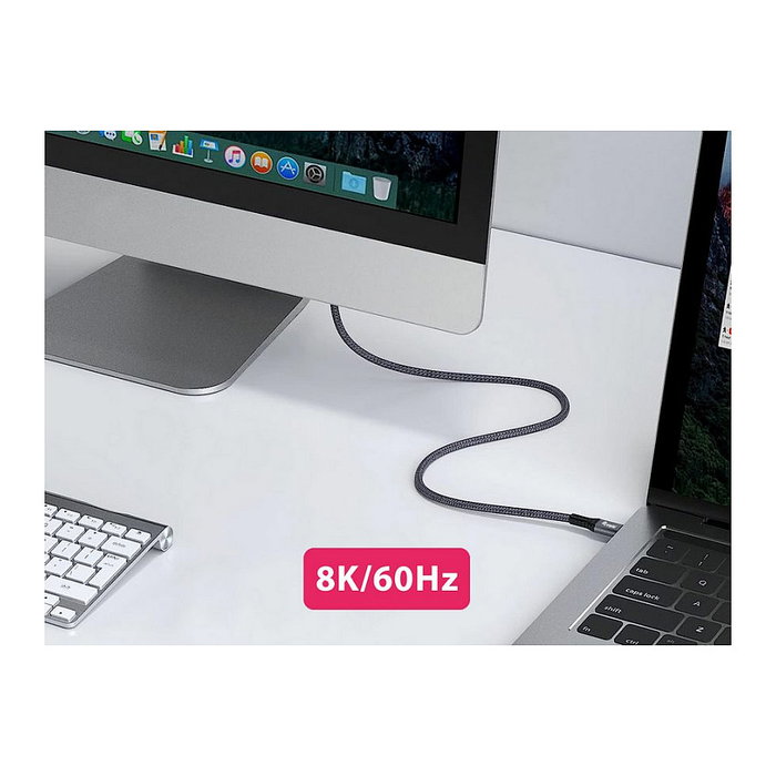 EQUIP Cable USB-C 4.0 a USB-C 128383, 2m, 5A/240W, 8K/60Hz, Negro