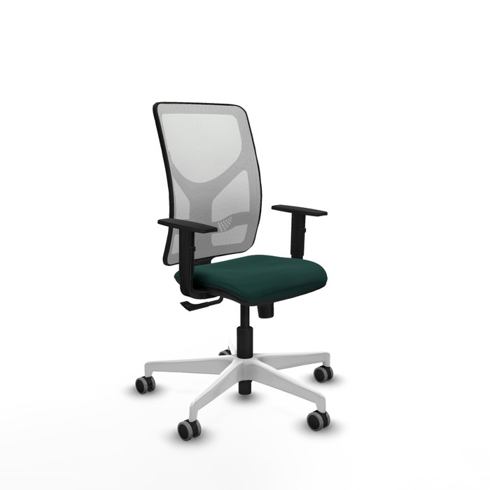 PIQUERAS Y CRESPO Silla de oficina Motilla con mecanismo Sincro Verde botella y Blanco PIQUERAS Y CRESPO Silla de oficina Motilla con mecanismo Sincro Verde botella y Blanco