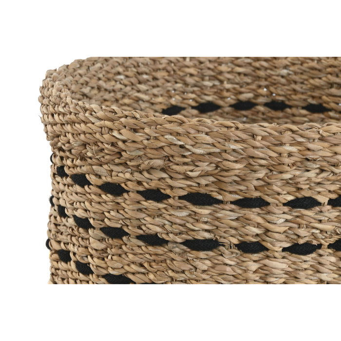 DKD Home Decor Set de 3 Cestas de Seagrass y Yute Natural