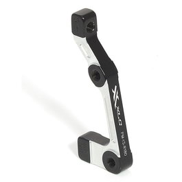 XLC Adaptador de frenos de disco BR-X Postmount Negro/Plata CNC Ligero