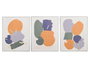Giftdecor Cuadro Lienzo Marco Blanco Circulos 40x70 cm Surtidos (Set de 3)