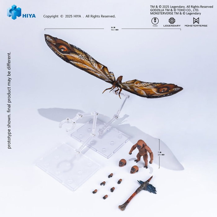 Hiya Toys Godzilla x Kong: The New Empire Figura Exquisite Basic Series Mothra Premium Set
