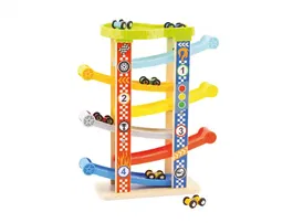 Imaginovo Juego Infantil Torre de Deslizamiento con 7 Niveles, Incluye 6 Coches, +18 Meses, 38x32x14cm