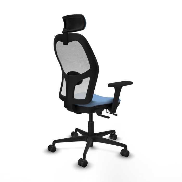 PIQUERAS Y CRESPO Silla de oficina Jorquera con mecanismo Sincro/Traslack, Azul cielo y Blanco PIQUERAS Y CRESPO Silla de oficina Jorquera con mecanismo Sincro/Traslack, Azul cielo y Blanco
