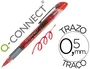 Q-connect Rotulador Roller Ball Rojo 0,5 mm