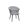 DKD Home Decor Silla de Poliéster y Metal Gris