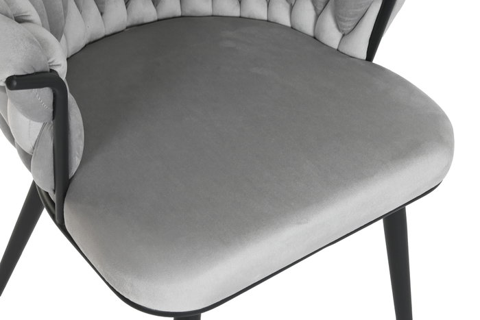 DKD Home Decor Silla de Poliéster y Metal Gris