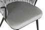 DKD Home Decor Silla de Poliéster y Metal Gris