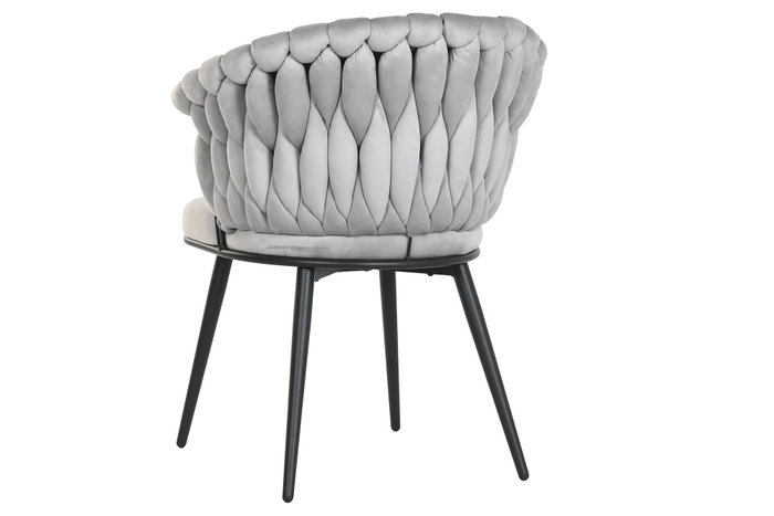 DKD Home Decor Silla de Poliéster y Metal Gris