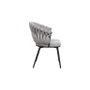 DKD Home Decor Silla de Poliéster y Metal Gris