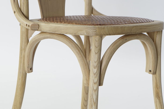 DKD Home Decor Silla Horeca Natural 46 x 78 x 57 cm (2 Unidades) Ratán Olmo