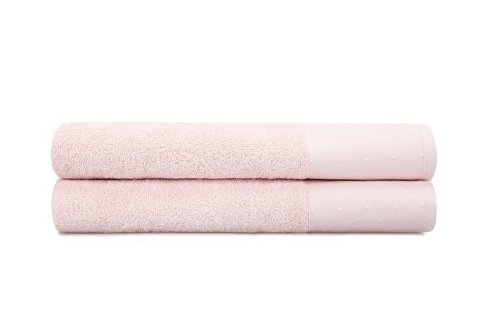Mijölnir Pitircik - Powder Juego de Toallas de Baño 100% Algodón 510 gr/m² 70 x 140 cm Polvo y Blanco