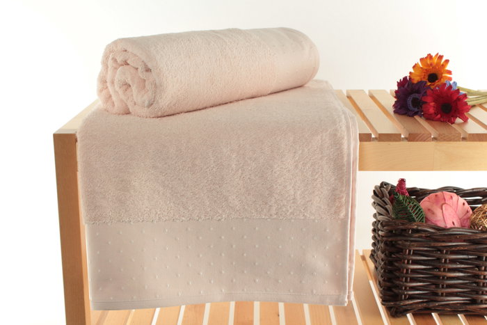Mijölnir Pitircik - Powder Juego de Toallas de Baño 100% Algodón 510 gr/m² 70 x 140 cm Polvo y Blanco