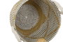 DKD Home Decor Set de 2 Cestas de Seagrass y Algodón Coral y Amarillo