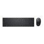 Dell KM5221W Teclado y Ratón Inalámbrico Combo, US International QWERTY, Negro